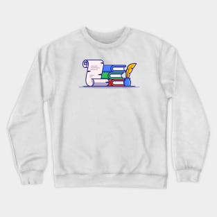 Book, Paper With Feather Pen And Ink Crewneck Sweatshirt